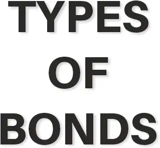Written black letters say "Types Of Bonds"