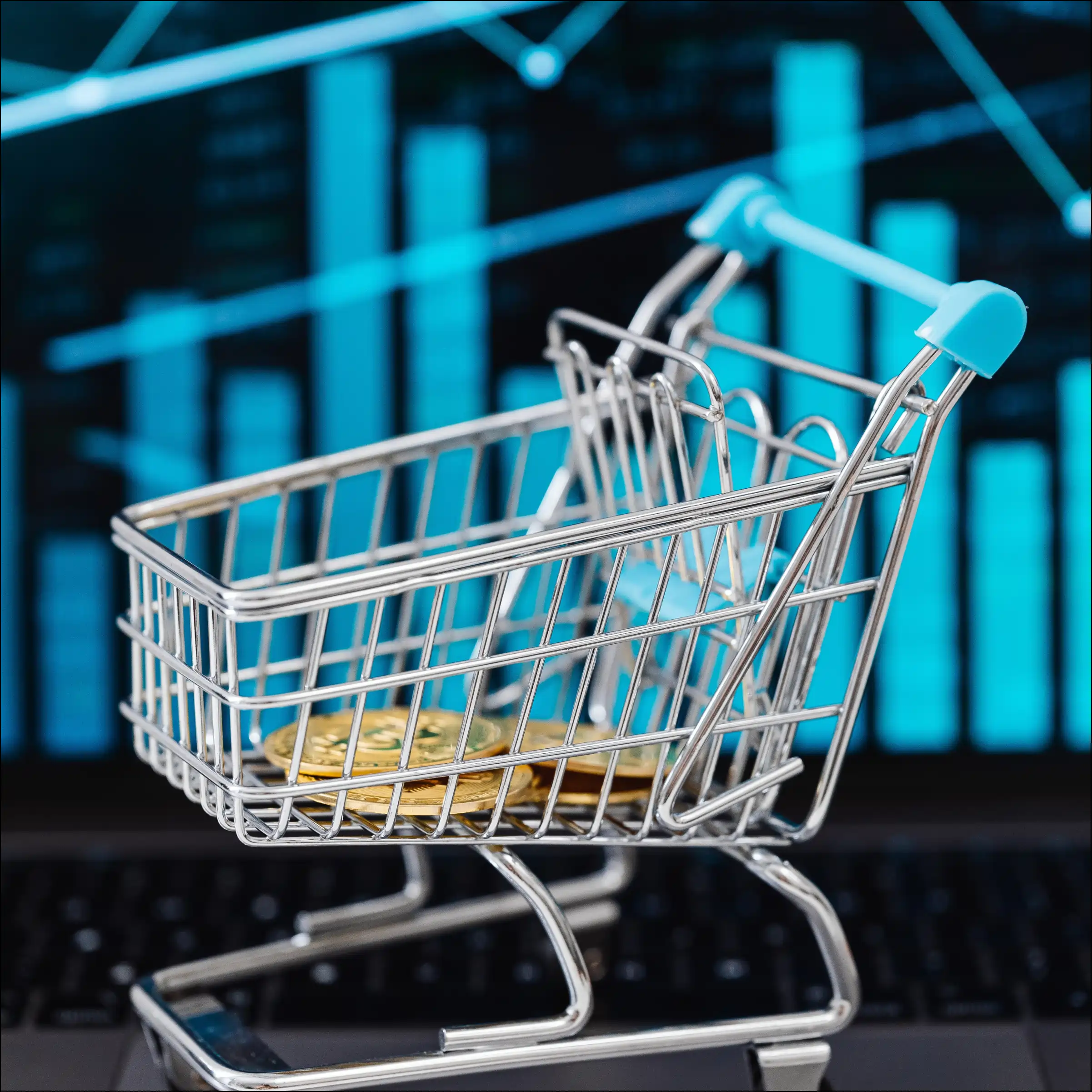 Symbol image for Is Forex Recession Proof it shows a shopping trolley with stock chart as background